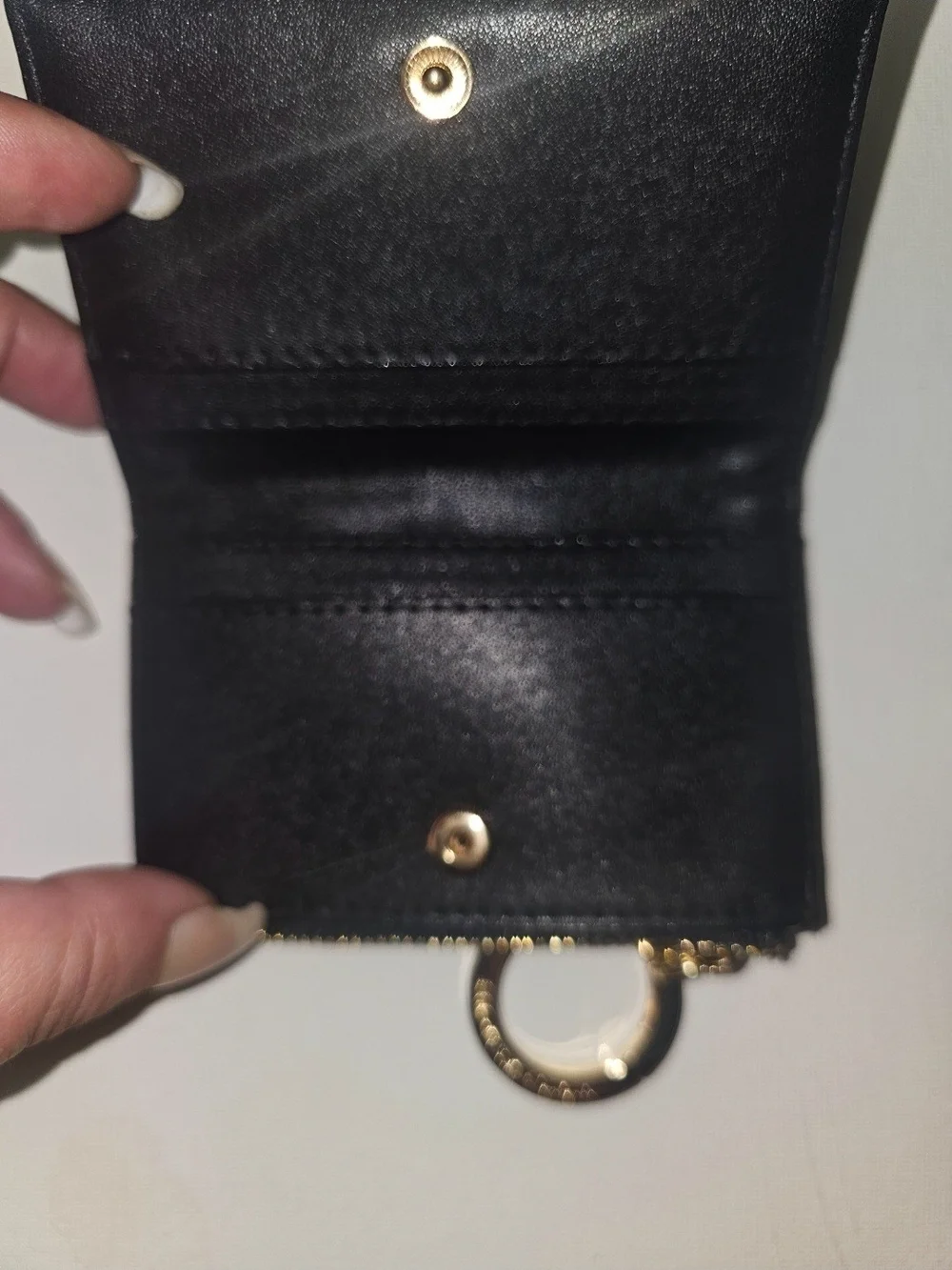 Victoria's Secret Black Quilted Card Case Keychain - Picture 7 of 12